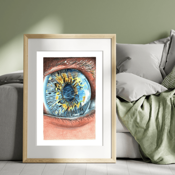 Radiant Vision - Human Eye Wall Art